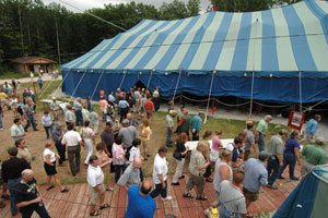 A view of the tent at Big Top Chautauqua - 2005